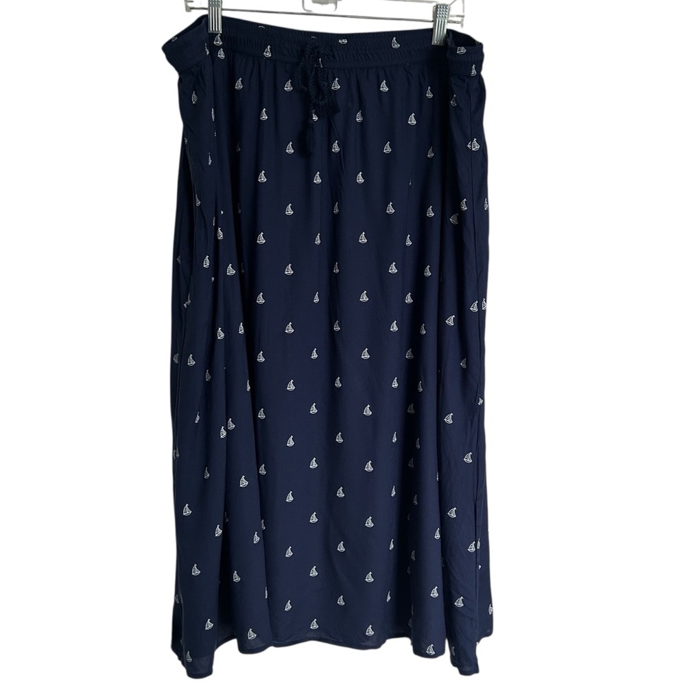C.D.Petites Sailboat Midi Skirt Nautical Navy/white PXL